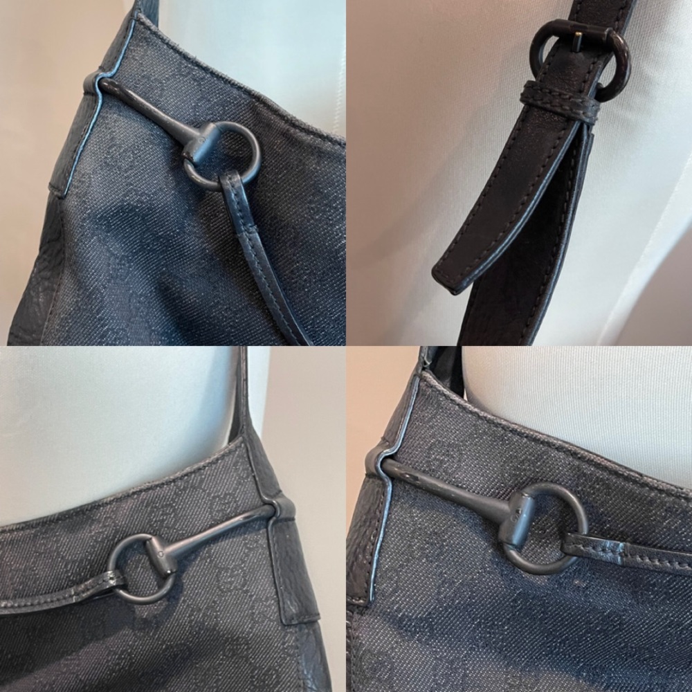 ✨Vintage Iconic GUCCI GG Monogram Horsebit Canvas Hobo Shoulder Bag - Picture 3 of 13